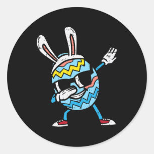 Dabbing Easter Egg Bunny Cute Dab Dance Boys Kids Classic Round Sticker