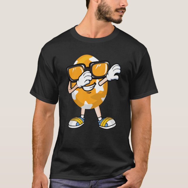 Dabbing Easter Egg Sunglasses Boys Kids Girls Hunt T-Shirt (Front)