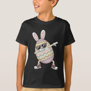 Dabbing Egg Bunny Sunglasses Funny Boys Kids Mens T-Shirt