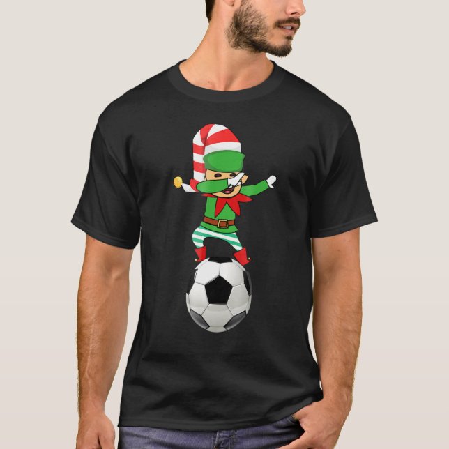 Dabbing Elf Balancing On A Soccer Ball Before The  T-Shirt (Front)