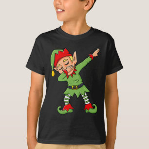 Dabbing Elf Fun Christmas Boys Girls Kids Dab Xmas T-Shirt