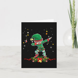 Dabbing Elf Shirt Costume Christmas Squad Men Boy  Card