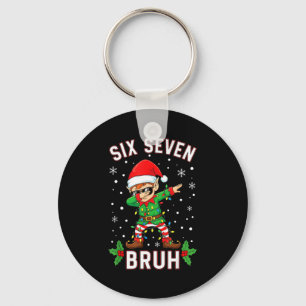 Dabbing Elf Six Seven Bruh Christmas 67 Meme Xmas  Key Ring