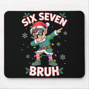 Dabbing Elf Six Seven Bruh Christmas 67 Meme Xmas  Mouse Mat