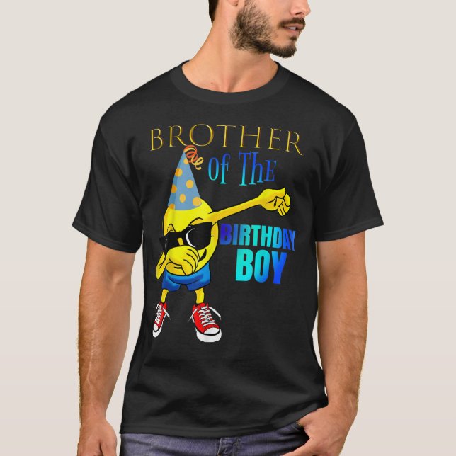 Dabbing Emoji BROTHER of Birthday Boy Party Outfit T-Shirt (Front)