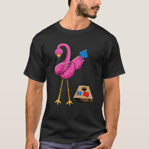 Dabbing Flamingo Girls Cornhole Boys Corn Hole Fla T-Shirt