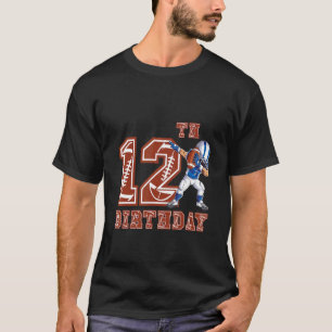 Dabbing Football Boy 12th Birthday 12 Twelve Year  T-Shirt