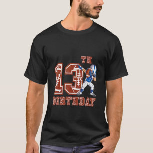 Dabbing Football Boy 13th Birthday 13 Year Old Boy T-Shirt