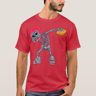 Dabbing Football Skeleton Sports Hobby Men Women T-Shirt