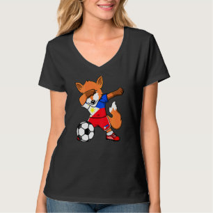 Dabbing Fox Philippines Soccer Fans Jersey Flag Fo T-Shirt