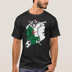 Dabbing French Bulldog Algeria Soccer Fans Jersey T-Shirt