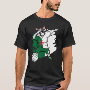 Dabbing French Bulldog Algeria Volleyball Fan Jers T-Shirt