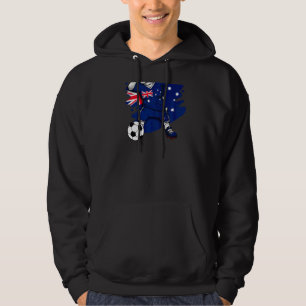 Dabbing French Bulldog Australia Soccer Fan Jersey Hoodie