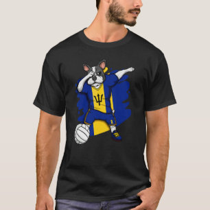 Dabbing French Bulldog Barbados Volleyball Fan Jer T-Shirt