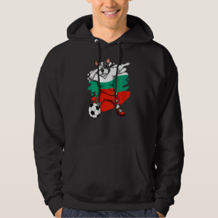 Dabbing French Bulldog Bulgaria Soccer Fans Jersey Hoodie