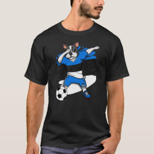 Dabbing French Bulldog Estonia Soccer Fans Jersey T-Shirt