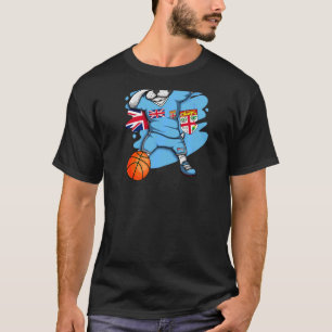 Dabbing French Bulldog Fiji Basketball Fan Jersey T-Shirt