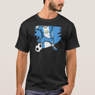 Dabbing French Bulldog Guatemala Soccer Fan Jersey T-Shirt