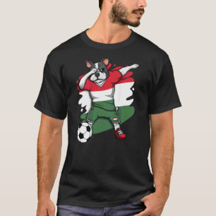 Dabbing French Bulldog Hungary Soccer Fans Jersey T-Shirt