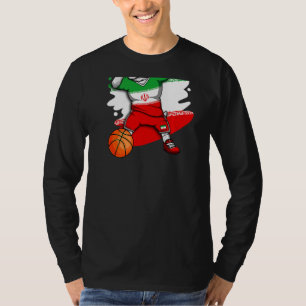 Dabbing French Bulldog Iran Basketball Fan Jersey T-Shirt