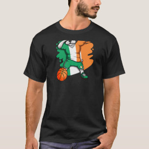 Dabbing French Bulldog Ireland Basketball Fan Jers T-Shirt