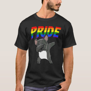 Dabbing French Bulldog Lesbian Gay Lgbt Pride T-Shirt