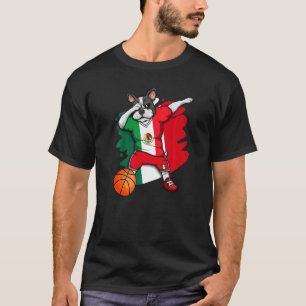 Dabbing French Bulldog Mexico Basketball Fan Jerse T-Shirt