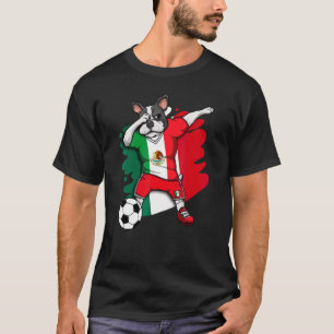 Dabbing French Bulldog Mexico Soccer Fans Jersey F T-Shirt