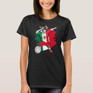 Dabbing French Bulldog Mexico Volleyball Fan Jerse T-Shirt