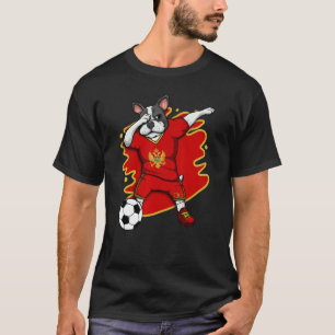 Dabbing French Bulldog Montenegro Soccer Fan Jerse T-Shirt