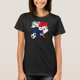 Dabbing French Bulldog Panama Soccer Fans Jersey F T-Shirt