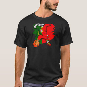 Dabbing French Bulldog Portugal Basketball Fan Jer T-Shirt