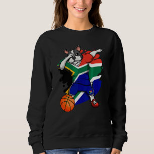 Dabbing French Bulldog South Africa Basketball Fan Sweatshirt