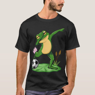 Dabbing Frog Soccer Cute Froggy Goal Crazy Dab Pla T-Shirt