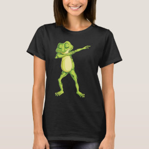 Dabbing Frog Water Animal Amphibians  Teen Girls W T-Shirt