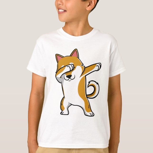 Dabbing Funny Shiba Inu Shirt (Front)