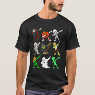 Dabbing Funny Skeleton Zombie Vampire Ghost Dance T-Shirt
