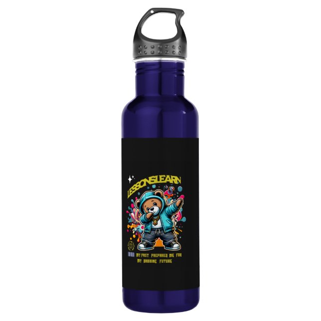 DABBING FUTURE LESSONS LEARN WATER BOTTLE  (Front)