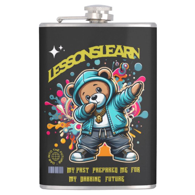 DABBING FUTURE Vinyl Wrapped Flask (Front)