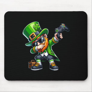 Dabbing Gamer Leprechaun Dab Dance St Pattys St Pa Mouse Mat