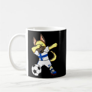 Dabbing German Shepherd Finland Soccer Fans Jersey Coffee Mug