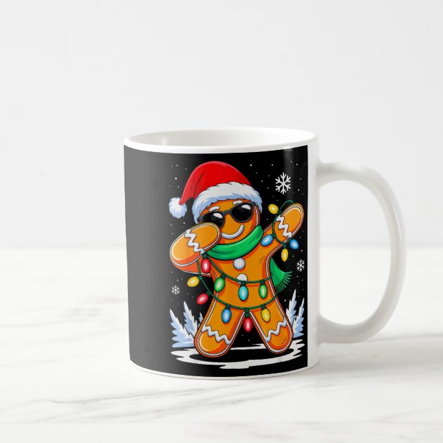 Dabbing Gingerbread Christmas Boys Girls Kids Funn Coffee Mug (Right)