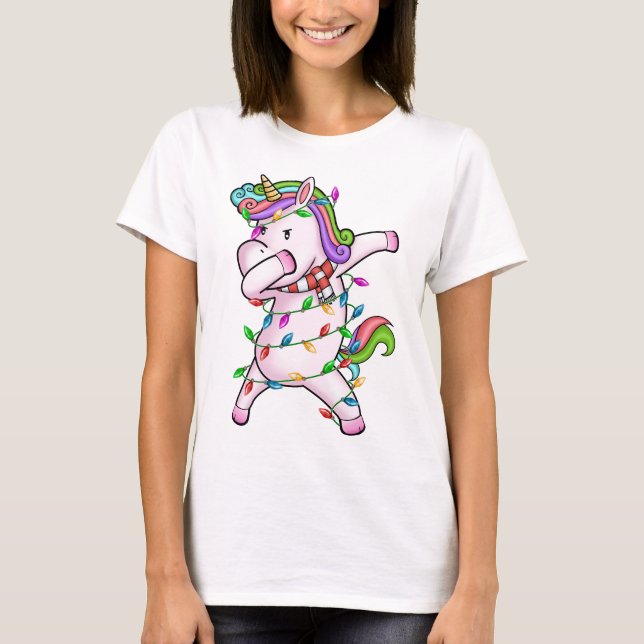 Dabbing Gingerbread Man Christmas Baking T-Shirt (Front)