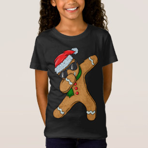 Dabbing Gingerbread Man Cookie Santa Christmas Gin T-Shirt