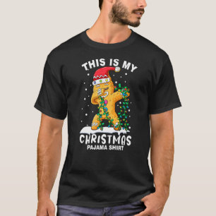 Dabbing Gingerbread Man This Is My Christmas Pajam T-Shirt
