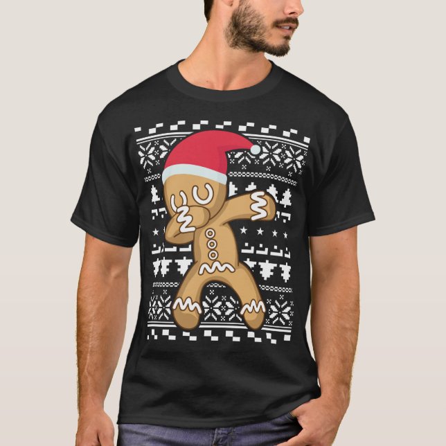 Dabbing Gingerbread Man Ugly Christmas Sweater (Front)