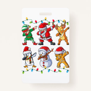 Dabbing Gingerbread Shirt for Boy Girl Christmas T ID Badge