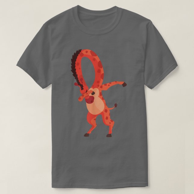 Dabbing Giraffe Dancing Birthday Gift  T-Shirt (Design Front)