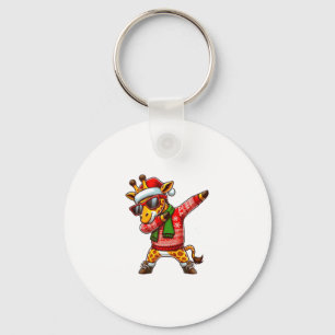 Dabbing Giraffe Sunglasses Giraffe Animal Dance Ch Key Ring