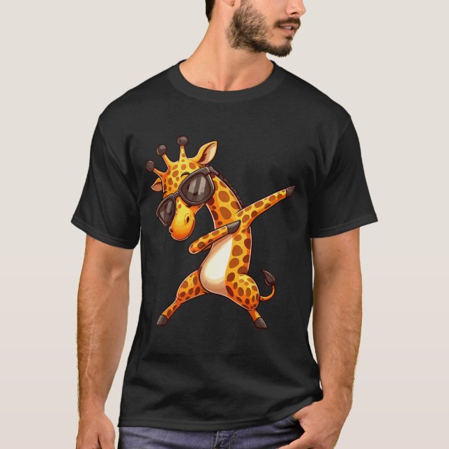 Dabbing Giraffe  T-Shirt (Front)